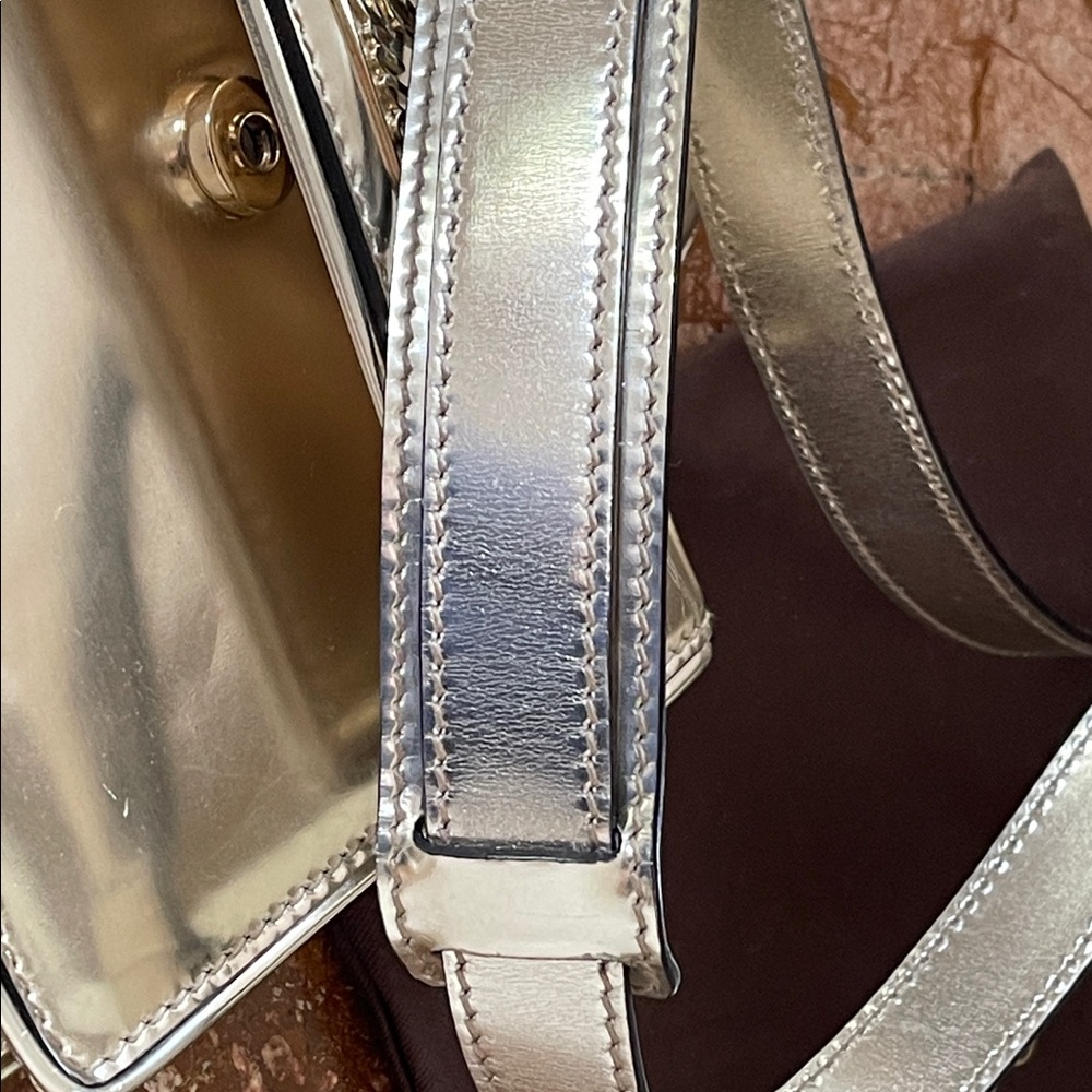 Gucci Vintage Metallic Silver Mini Top-Handle Bag( Milan Fashion Show) - Picture 12 of 12